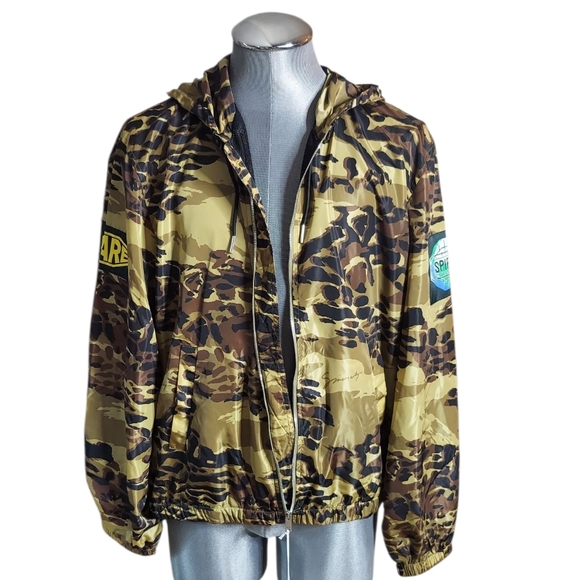 Givenchy | NWT Camo Cheetah Jacket | Khaki | Full Zip | Windbreaker | Rare - Picture 2 of 16